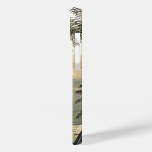 ヴィンテージ恐竜、ヤシの木を持つアマルガサウルス Case-Mate iPhoneケース (裏面 / 左)