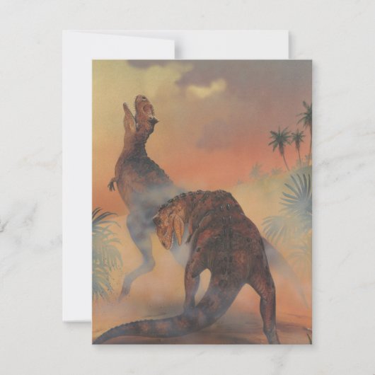 ヴィンテージ恐竜、子供の誕生日パーティーの招待 招待状 (正面)