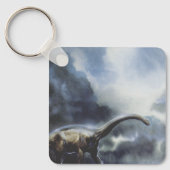 ヴィンテージ恐竜、嵐の雲とバラパサウルス キーホルダー (正面)