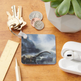 ヴィンテージ恐竜、嵐の雲とバラパサウルス キーホルダー