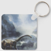 ヴィンテージ恐竜、嵐の雲とバラパサウルス キーホルダー (裏面)