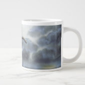 ヴィンテージ恐竜、嵐の雲とバラパサウルス ジャンボコーヒーマグカップ (右)