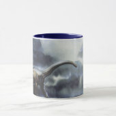 ヴィンテージ恐竜、嵐の雲とバラパサウルス マグカップ (中央)