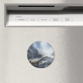 ヴィンテージ恐竜、嵐の雲とバラパサウルス マグネット (インサイチュ (食洗機))