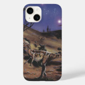ヴィンテージ恐竜、星空の夜のdilophosaurus Case-Mate iPhoneケース (裏面)