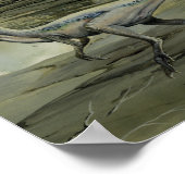 ヴィンテージ恐竜、白亜紀hyphsilopholdon ポスター (角)