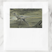 ヴィンテージ恐竜、白亜紀hyphsilopholdon 長方形シール (バッグ)