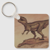 ヴィンテージ恐竜、肉食動物ギガノトサウルス キーホルダー (正面)