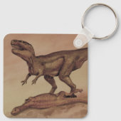 ヴィンテージ恐竜、肉食動物ギガノトサウルス キーホルダー (裏面)