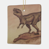 ヴィンテージ恐竜、肉食動物ギガノトサウルス セラミックオーナメント (左)