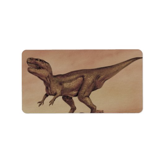 ヴィンテージ恐竜、肉食動物ギガノトサウルス ラベル (正面)