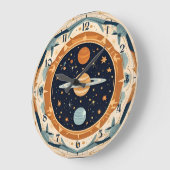 ヴィンテージ恒星のゆりかご, 宇宙, 銀河, 天体, 宇宙 ラージ壁時計 (傾斜)