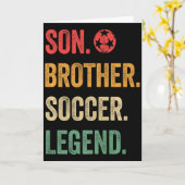 ヴィンテージ息子兄弟サッカーレジェンドレトロ少年サッカー カード (黄色い花)