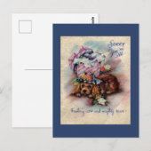 ヴィンテージ悔やみや弔慰はがき ポストカード (正面/裏面)