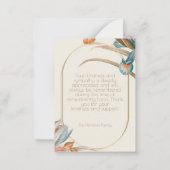 ヴィンテージ悔やみや弔慰サンキューカード ノートカード (裏面)