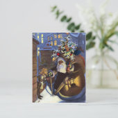 ヴィンテージ悪いサンタクリスマスポストカード ポストカード (スタンド正面)