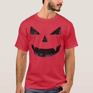ヴィンテージ悪ハロウィーンのカボチャのちょうちんおかしなハロウィーンかぼちゃ Tシャツ