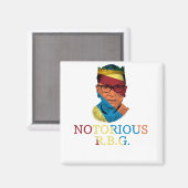 ヴィンテージ悪名高いRBG マグネット (正面/裏面)