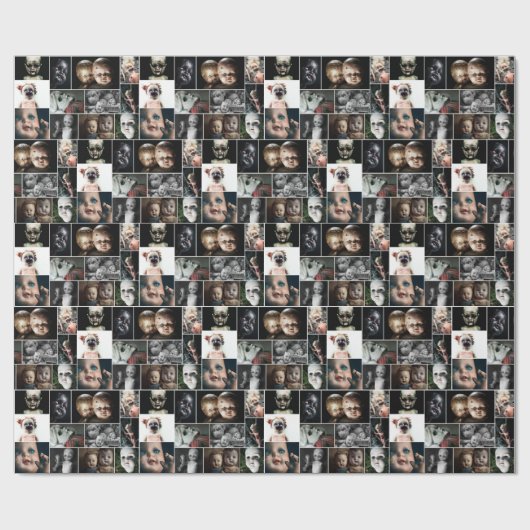 ヴィンテージ悪夢が人形を抱え転がる ラッピングペーパー (フラット)