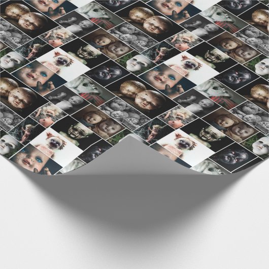 ヴィンテージ悪夢が人形を抱え転がる ラッピングペーパー (角)