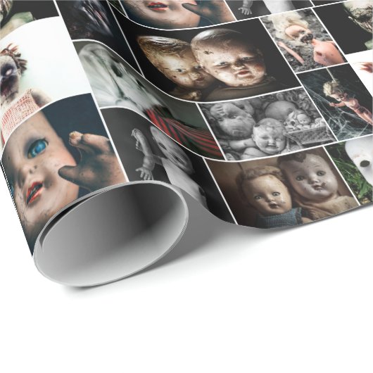 ヴィンテージ悪夢が人形を抱え転がる ラッピングペーパー (ロールコーナー)