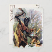 ヴィンテージ悪魔の処罰の子はがき ポストカード (正面/裏面)