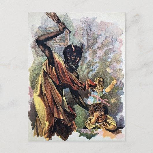 ヴィンテージ悪魔の処罰の子はがき ポストカード (正面)