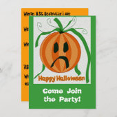 ヴィンテージ悲しいジャック・オランタン 招待状 (正面/裏面)