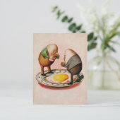 ヴィンテージ悲しい卵の人はがき ポストカード (スタンド正面)