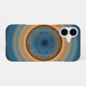 ヴィンテージ惑星の反射 iPhone 16ケース (裏面横)