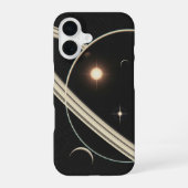 ヴィンテージ惑星リング iPhone 16ケース (裏面)