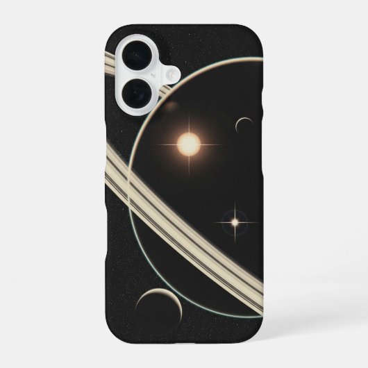 ヴィンテージ惑星リング iPhone 16ケース (裏面)