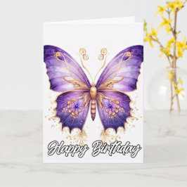 ヴィンテージ想像のバタフライアート | ハッピーバースデー カード