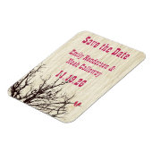 ヴィンテージ愛する鳥が木に座って日を守る マグネット (左側)