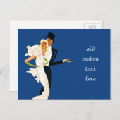 ヴィンテージ愛とロマモダンス結婚・カップル ポストカード (正面/裏面)