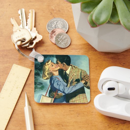 ヴィンテージ愛とロマンス、クリスマスダンス キーホルダー (デスク)