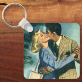 ヴィンテージ愛とロマンス、クリスマスダンス キーホルダー (正面)