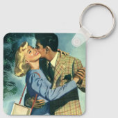 ヴィンテージ愛とロマンス、クリスマスダンス キーホルダー (裏面)