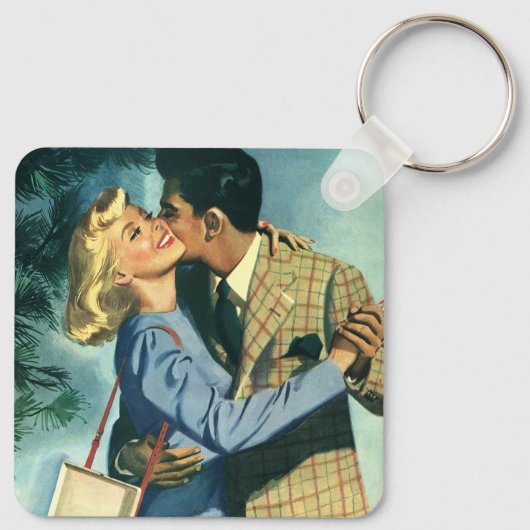 ヴィンテージ愛とロマンス、クリスマスダンス キーホルダー (裏面)