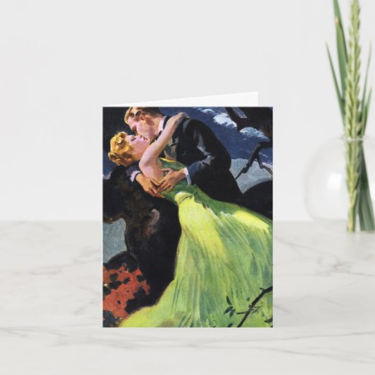 ヴィンテージ愛とロマンス サンキューカード (正面)