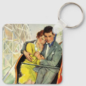 ヴィンテージ愛とロマンス、ジェットコースター乗り キーホルダー (裏面)