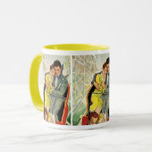 ヴィンテージ愛とロマンス、ジェットコースター乗り マグカップ (正面左)