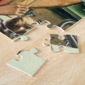 ヴィンテージ愛とロマンス、ソーダ店の女性 ジグソーパズル (側面)