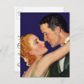 ヴィンテージ愛とロマンス、ハリウッド日付を保存 案内ポストカード (正面/裏面)