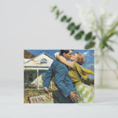 ヴィンテージ愛と恋愛、住所の変更 案内ポストカード (スタンド正面)