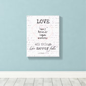ヴィンテージ愛の聖句 キャンバスプリント (インサイチュ (ウッドフロア))