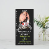 ヴィンテージ愛の鳥あなたの写真の日付を保存 セーブザデート (スタンド正面)