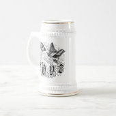 ヴィンテージ愛の鳥のアパレルとギフト ビールジョッキ (正面左)