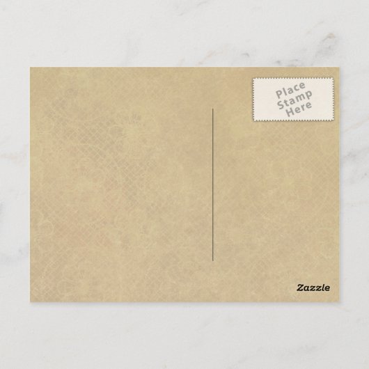 ヴィンテージ愛の鳥のアパレルとギフト ポストカード (裏面)