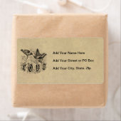 ヴィンテージ愛の鳥のアパレルとギフト ラベル (インサイチュ)